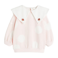 H&M春季童装大童女童轻便大廓形休闲有领卫衣1203326 cm 56 (2-4Y)