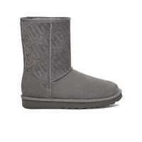 UGG 女士平底休闲LOGO时尚雪地靴 1153531 炭灰色 37