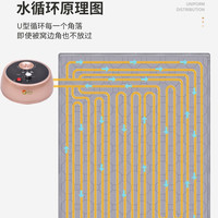 暖熠 水暖床垫水暖毯电热毯水热毯水循环水暖电热毯加大水褥子多人用 金色手调旋钮款-0.9*1.8米