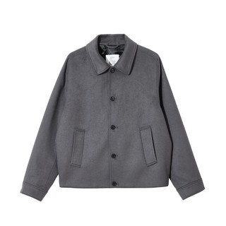 杰克·琼斯（JACK&JONES）春秋时尚百搭休闲舒适多色外套翻领直筒毛呢大衣男224427024 E39磁铁灰 185/104A/XL