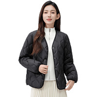 雪中飞 SNOWFLYING秋冬轻薄款美拉德羽绒服女V领简约短款防寒时尚潮流百搭鸭绒外套 3XL (180)