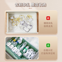 手机数据线收纳盒充电器电线电源理线整理包家用桌面收纳容量