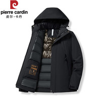 皮尔卡丹(pierre cardin)棉衣男秋冬季大码棉服情侣加绒加厚休闲宽松外套