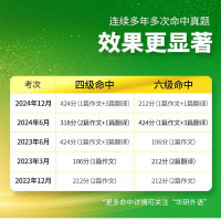 华研外语 英语四级考试英语真题试卷备考2025年6月大学英语cet46四六级淘金式详解历年真题卷词汇书阅读理解听力翻译专项训练模拟