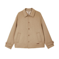 杰克琼斯 可拆卸加绒内胆 羊毛呢大衣 厚款 橡木棕E11 厚款