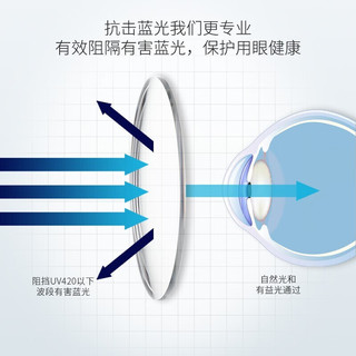 万新 近视眼镜男可配度数商务半框合金眼镜框防蓝光眼镜男TK4 3517冰雾色 配万新1.60较薄非球面树脂镜片