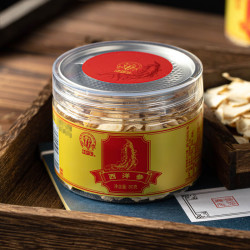 神象 西洋参片  加拿大花旗参含片  大片装泡水 人参皂苷 西洋参礼盒 80克大片瓶装