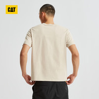 卡特彼勒CAT卡特男士户外休闲百搭修身版全棉短袖T恤商场同款轻户外