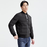 七匹狼(SEPTWOLVES)【商场同款】羽绒服男冬季棒球领夹克外套百搭男士防风外衣男装 001(黑色) 175/92A(XL)