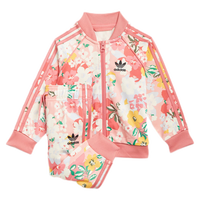 adidas阿迪达斯三叶草运动婴童套装官网花卉图案印花潮流百搭户外休闲套装GN2261 GN2261 86