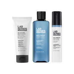 朗仕 男士护肤3件套装（保湿焕能爽肤水200ml+熬夜焕亮精华乳液50ml+多功能柔珠洁面乳/洗面奶100ml）