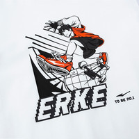 鸿星尔克（ERKE）童装秋季男童圆领长袖t恤中大童针织衫休闲秋装上衣 正白 150