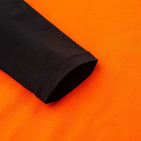 鸿星尔克（ERKE）童装秋季男童圆领长袖t恤中大童针织衫休闲秋装上衣 亮橘红 140