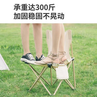 森必居户外折叠桌椅子套装便携阳台休闲桌椅蛋卷桌烧烤桌庭院野餐摆摊椅 折叠方桌+4把中号椅子【五件套】
