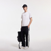 杰克·琼斯(JACK&JONES)25年男装春夏季新款简约舒适潮流纯棉趣味字母休闲纯色短袖T恤男