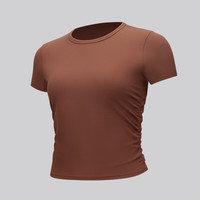 露露乐蒙lululemon丨All It Takes 女士罗纹 T 恤 *Nulu™ LW3GNAS 古铜棕 XL /12