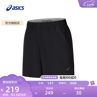 ASICS 亚瑟士 短裤女子舒适跑步反光运动裤时尚百搭透气 2012D052-001 黑色 M