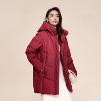 波司登奥莱24冬装中款经典休闲连帽外套羽绒服