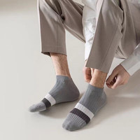 俞兆林(YUZHAOLIN)袜子男青年春夏短袜男士船袜韩版日系男条纹运动薄款吸汗透气男袜 男彩色条纹短袜 10双 均码