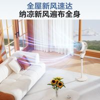 艾美特空气循环扇电风扇家用摇头风扇大风量循环扇落地扇台式风扇