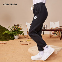 Converse 匡威童装女童保暖加绒长裤秋冬儿童针织休闲运动裤子 正黑色 130 /56 【身高116-122cm】 130(7/6X)