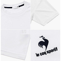 le coq sportif 乐卡克 法国大公鸡男女t恤短袖休闲刺绣LOGO夏季透气奥运品牌QMMTJA30Z 白色 O