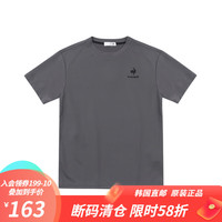乐卡克法国大公鸡男女t恤短袖休闲刺绣LOGO夏季透气奥运品牌QMMTJA30Z 灰色 XO