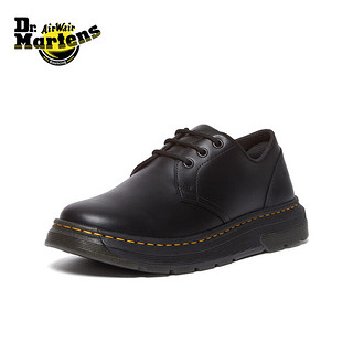 Dr.Martens 马丁（DR.MARTENS）Crewson Lo英伦男款春夏季舒适百搭圆头德比鞋单鞋 黑色