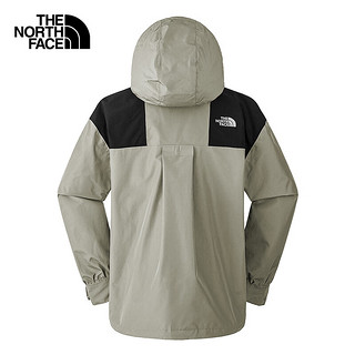 北面（The North Face）冲锋衣女防水透湿时尚宽松短款户外连帽外套24秋季|7QSI 5IF/陶土灰 L/165