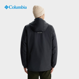 Columbia 700蓬羽绒三合一冲锋衣 石墨黑 M(175/96A)