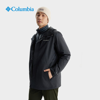 Columbia 700蓬羽绒三合一冲锋衣 石墨黑 M(175/96A)