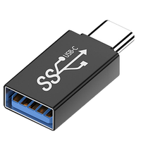 石加 Type-c母转USB公转接头 C母转A公铝合金转接头 Type-C转USB3.0