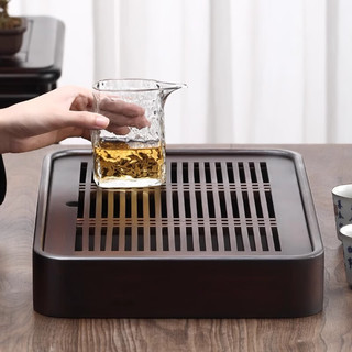 尚言坊竹制茶盘家用简约小型储水式沥水家用办公功夫茶具干泡茶台
