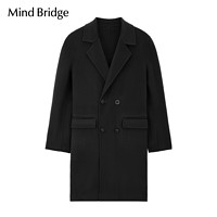 Mind Bridge MB MindBridge百家好冬季男士中长款羊毛外套2024新款双面呢大衣