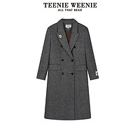 TEENIE WEENIE TeenieWeenie小熊奥莱女装早秋绵羊毛英伦风中长款毛呢大衣