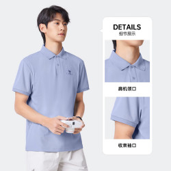 骆驼 速干透气男士POLO衫 幻影黑 XL