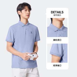 骆驼 速干透气男士POLO衫 幻影黑 XL