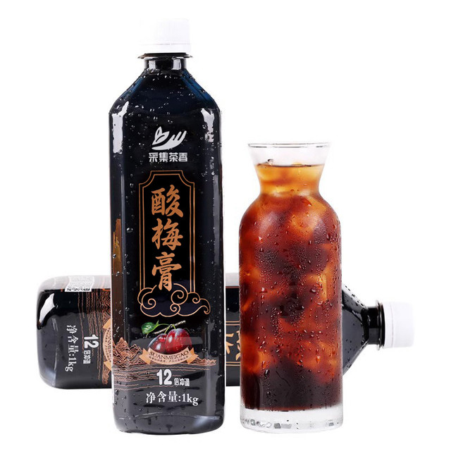 采集茶香 1kg 酸梅膏 浓缩酸梅汤 乌梅汁 酸梅汤原料 夏季饮料冲调家用商用