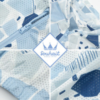 水孩儿(SOUHAIT)童装男童女童皮肤衣夏季儿童百搭上衣 冰晶蓝-2 150