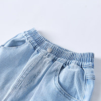 笛莎（DEESHA）童装女童裤子2025年春季新款中大童休闲直筒牛仔裤百搭舒适长裤
