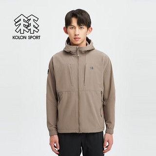 KOLON SPORT 可隆软壳夹克 男子户外运动弹力徒步露营休闲外套 LHJK4SEK03-CA 驼色