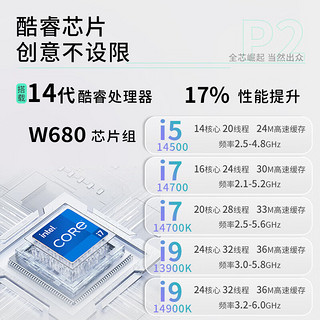 联想ThinkStation P2科学计算塔式图形工作站设计师台式电脑主机14代i7-14700/64G/1T固态+4T/RTXA4000 14代i7-14700【20核2.1GHz】