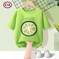 C&AC&A男童夏季套装帅气薄款儿童短袖男纯棉男孩短袖潮 静谧蓝 宇航滑板天蓝 140