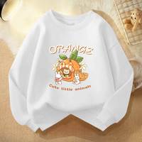 Lavi女童卫衣春秋款儿童2023洋气秋季上衣大童秋装运动休闲童装女 橘子熊-白 160cm（身高145-155厘米）