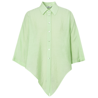 MM麦檬薄荷曼波绿色透气舒适长袖衬衫女