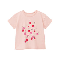 千趣会 SENSHUKAI童装夏季男童女童短袖T恤童趣印花轻薄柔软棉儿童上衣 浅粉色 160 cm