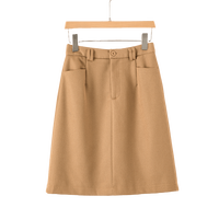 晚白【断码直降】时尚小个子短款半裙气质通勤百搭A字短裙