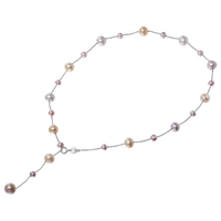 海蒂mm满天星淡水珍珠项链女38女神节礼物附证书混彩色S925银白色