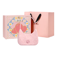 爱路喜（AILUXI）时尚粉色爱心球手提腋下包包女包秋冬出游通勤 花悦粉