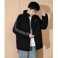 男士棉衣男款棉服男厚保暖男立领袖拼块腰果花短款棉衣